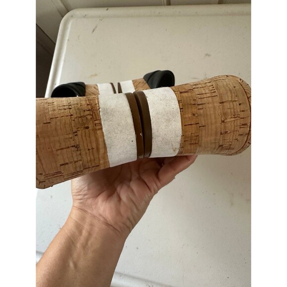 Michael Kors Women's Warren Leather Wedge Platform Open Toe Slides Shoes 10M - Picture 6 of 7